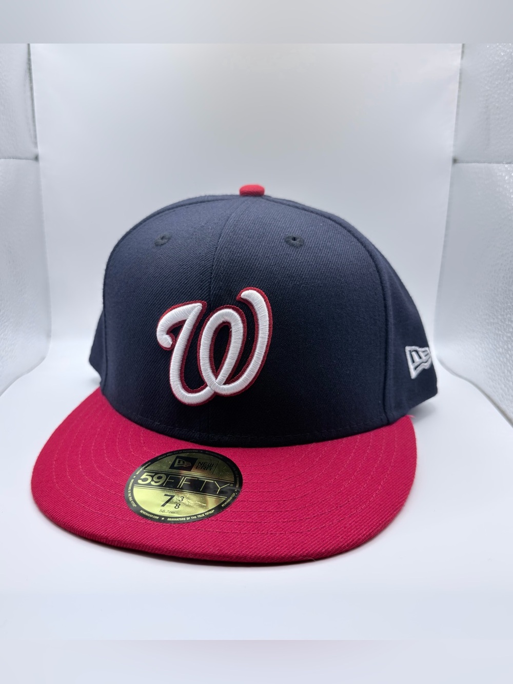 New Era Washington Nationals Two-Tone 59FIFTY Fitted Cap - Navy & Red 7 3/8
